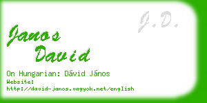 janos david business card
